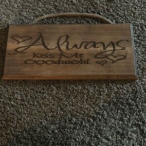 Always kiss me good night wooden sign🌸